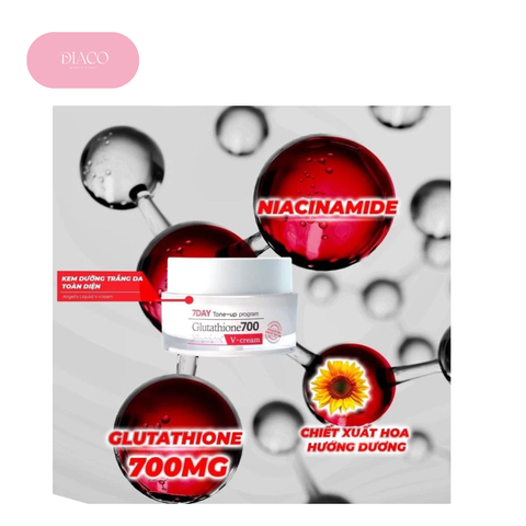 ANGEL'S LIQUID 7DAY TONE-UP PROGRAM GLUTATHIONE 700 V-CREAM - KEM DN   Diaco Beauty Store