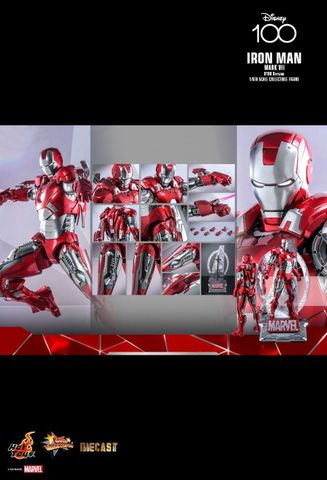 [ ĐÃ PHÁT HÀNH - ORDER ] HOT TOYS EXCLUSIVE - HOT TOYS MMS696D54 - DISNEY 100 : IRON MAN MARK VII (D100 VERSION)