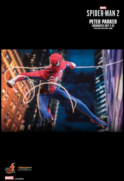 Hot Toys VGM54 Marvel's Spider-Man 2 Collectible Action Figurine 1/6 Peter  Parker (Advanced Suit 2.0) 30cm