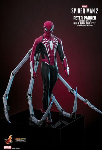 [ ĐÃ PHÁT HÀNH - ORDER ]  HOT TOYS EXCLUSIVE - VGM66 Marvel's Spider-Man 2 Peter Parker (Advanced Suit 2.0) (Red and Black Suit Style)