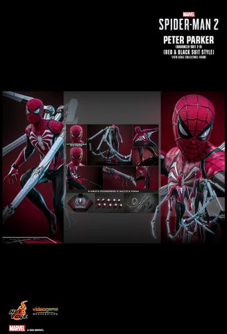 [ ĐÃ PHÁT HÀNH - ORDER ]  HOT TOYS EXCLUSIVE - VGM66 Marvel's Spider-Man 2 Peter Parker (Advanced Suit 2.0) (Red and Black Suit Style)