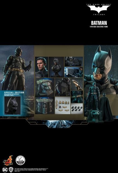 [ĐÃ PHÁT HÀNH] ] HOT TOYS QS019 - THE DARK KNIGHT TRILOGY BATMAN 1/4TH SCALE COLLECTIBLE FIGURE