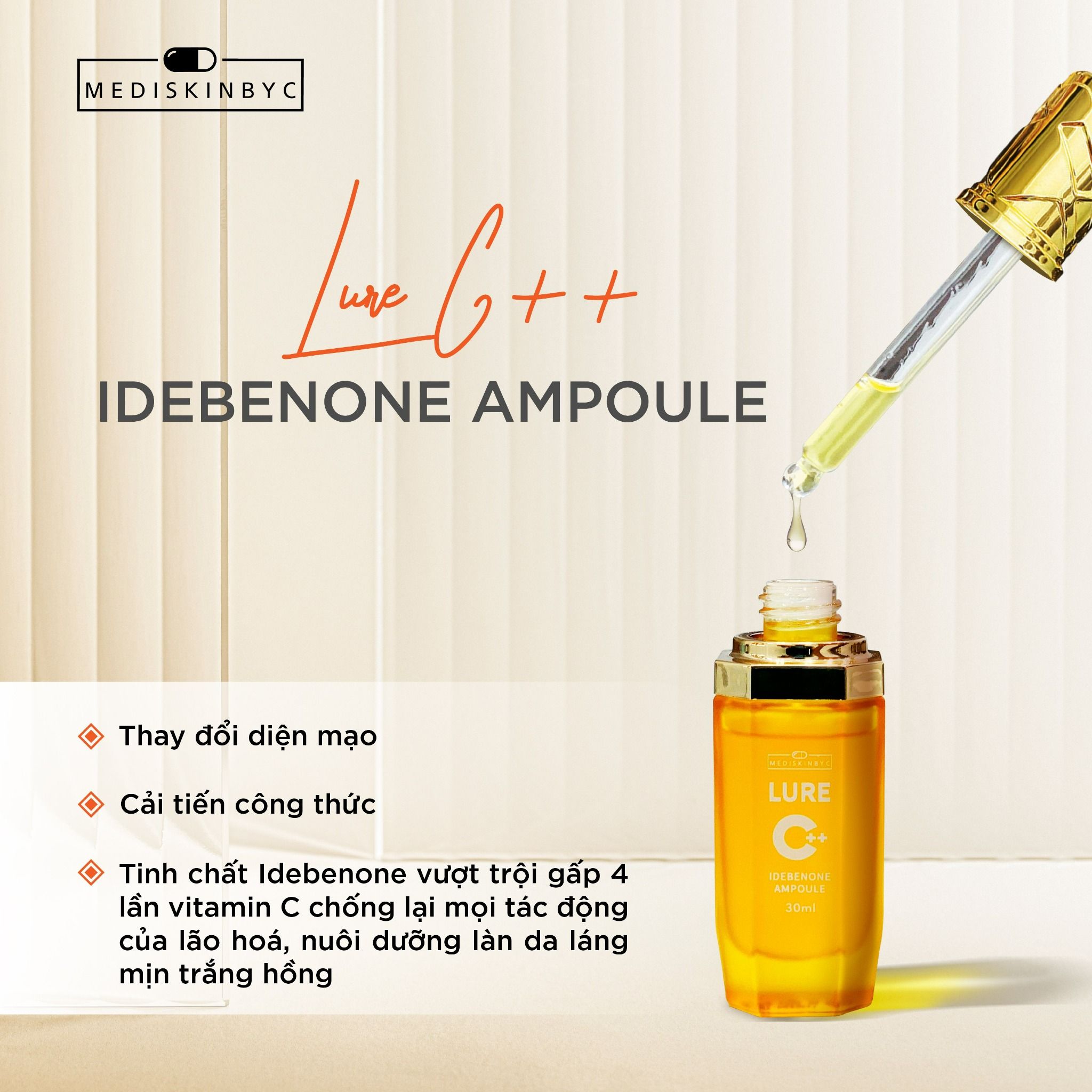  Lure C++ Idebenone Ampoule siêu chất chống lão hóa 30ml 