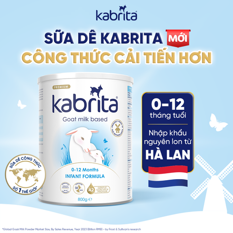  Sữa dê Kabrita Premium Hà Lan số 1 - 800g (cho trẻ 0-12 tháng) 