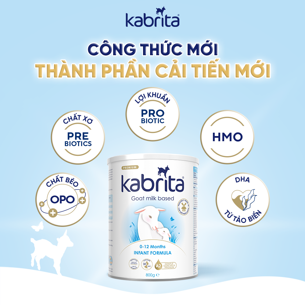  Sữa dê Kabrita Premium Hà Lan số 1 - 800g (cho trẻ 0-12 tháng) 