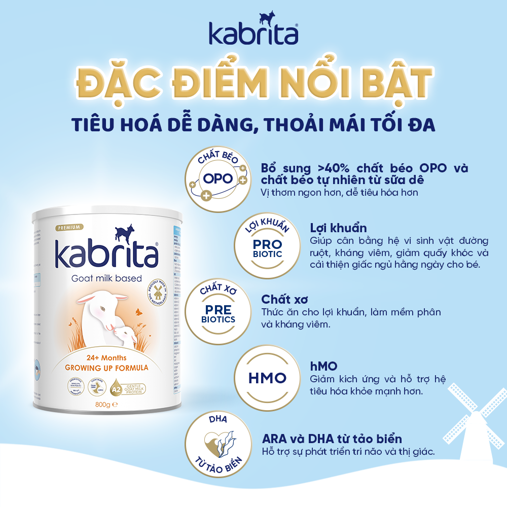  Sữa dê Kabrita Premium Hà Lan số 3 - 800g (cho trẻ trên 24 tháng) 