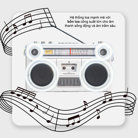  Đài Radio AnTra AT-777 công suất lớn, đầy đủ tính năng, bắt sóng cực khỏe, xuất xứ Nhật Bản 