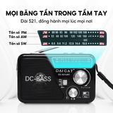  Đài Radio bắt sóng khỏe, nghe nhạc MP3,  pin khô xuất xứ INDONESIA tặng kèm USB 200 bài hát WAXIBA 521URT 