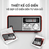  Đài Radio chất liệu gỗ bắt sóng khỏe, điều khiển từ xa, nghe nhạc Bluetooth, USB, điện 220V NNS 8093BT 