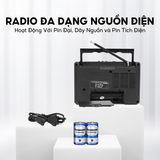  Đài Radio BOOMBASS 9999UAR xuất xứ Thái Lan đầy đủ chức năng nghe nhạc qua USB, thẻ nhớ, bluetooth, bắt sóng cực khỏe 