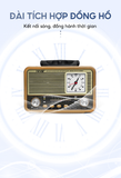  Đài Radio NNS 8898BT thiết kế tân cổ điển, kèm đồng hồ để bàn, bắt sóng cực khỏe đầy đủ tính năng nghe nhạc 