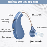  Tai Nghe Trợ Thính Không Dây Sạc Pin TJZJY 1088F8 Dành Cho Người Già, Âm Thanh Rõ, Không Dè, Dễ Sử Dụng, BH 12 Tháng 