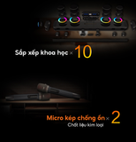  Loa SoundBar G68 Để Bàn Cho TiVi, Kèm 2 Micro Kép Chống Ồn, 10 Loa Công Suất Lớn, Kết Nối Bluetooth 5.0, BH 12 Tháng 