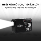  Đài Radio bắt sóng khỏe, nghe nhạc MP3,  pin khô xuất xứ INDONESIA tặng kèm USB 200 bài hát WAXIBA 521URT 