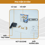 Máy Trợ Thính Đeo 2 Tai Không Dây TJZJY 1088F5  Nghe Rõ Mạnh, Không Hú, Cho Người Lớn Tuổi BH 12 Tháng 