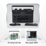 Đài Radio Cassette PX-333BT Thiết Kế Cổ Điển, Kết Nối Bluetooth, Hỗ Trợ USB, Thẻ Nhớ, Tai Nghe, AM/FM/SW, BH 12thg 