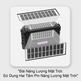  Radio FP-722S thế hệ mới nhiều chức năng, 2 ăng ten, 2 tấm pin năng lượng mặt trời 