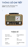  Đài Radio NNS 8898BT thiết kế tân cổ điển, kèm đồng hồ để bàn, bắt sóng cực khỏe đầy đủ tính năng nghe nhạc 