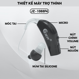 Máy Trợ Thính TJZJY 1088F4 Chất Lượng Cao Cấp, Đeo 2 Tai Cho Người Già, Âm Thanh Rõ Ràng, Không Dè BH 12 Tháng 