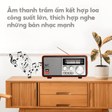  Đài Radio chất liệu gỗ bắt sóng khỏe, điều khiển từ xa, nghe nhạc Bluetooth, USB, điện 220V NNS 8093BT 