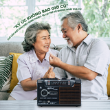  Đài Radio Cassette PX-333BT Thiết Kế Cổ Điển, Kết Nối Bluetooth, Hỗ Trợ USB, Thẻ Nhớ, Tai Nghe, AM/FM/SW, BH 12thg 