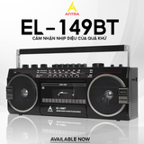  Radio Cassette ANTRA EL- 149 BT bắt sóng khỏe, nghe nhạc qua Bluetooth, thẻ nhớ, USB, ghi âm tặng 1 Băng Casset 