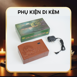  Máy Tụng Kinh Địa Tạng Hình Hoa Sen Màu Nâu Cổ Điển, Có Sẵn 50 Bài Kinh, Ổ Cám Tai Nghe 