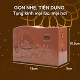  Máy Tụng Kinh Địa Tạng Hình Hoa Sen Màu Nâu Cổ Điển, Có Sẵn 50 Bài Kinh, Ổ Cám Tai Nghe 