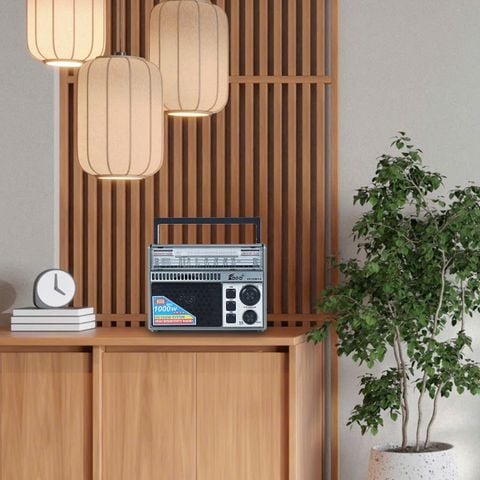  Đài Radio Pepe 310BT pin năng lượng mặt trời, nghe nhạc Bluetooth, TF, USB tặng USB 200 bài hát 