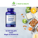  Viên Uống Puritan's Pride Calcium Magnesium+ Vitamin D3 Hỗ Trợ Chắc Khỏe Xương Khớp (100 Viên/Lọ) 