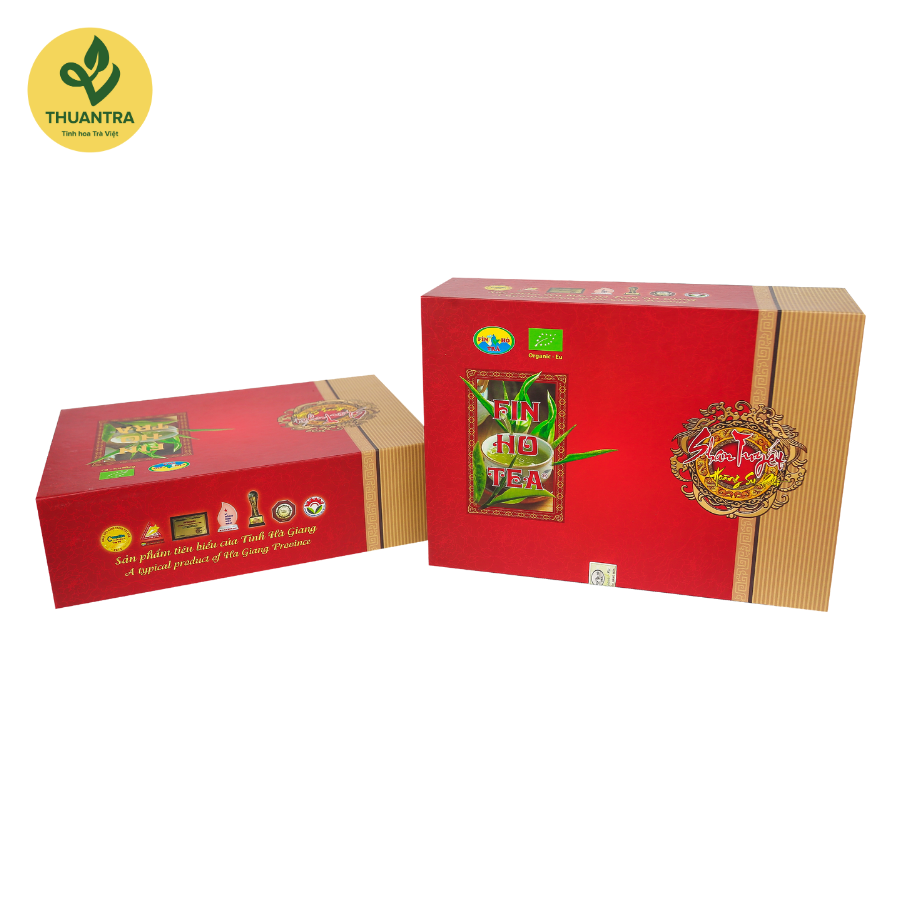  Trà xanh hộp 200G hút chân không 20 gói nhỏ - Thuận Trà Tân Cương 