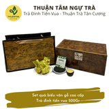  Thuận Tâm Ngự Trà - Set quà biếu vân gỗ cao cấp - Trà đinh tiến vua 500Gr 