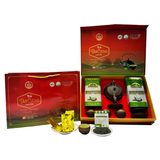  Thượng trà Tam Bôi - Set trà thượng hạng & Bộ ấm 3 chén Tử Sa Bát Tràng - Quà tặng cao cấp Thuận Trà Tân Cương 