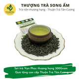  Thượng trà Song Ẩm - Set trà nõn tôm thượng hạng & Bộ ấm 2 chén Tử Sa Bát Tràng - Quà tặng cao cấp Thuận Trà Tân Cương 