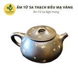  Ấm tử sa Thạch Biều Mạ Vàng 