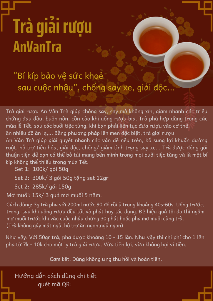  Hồng Trà Giải Rượu TRAVINA – Pha Nhanh Sau Tiệc 