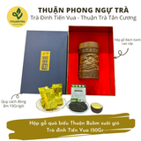  Thuận Phong Ngự Trà - Hộp gỗ quà biếu Thuận Buồm xuôi gió - Trà đinh Tiến Vua 150Gr 