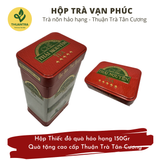  Hộp trà Vạn Phúc - Hộp Thiếc đỏ quà hảo hạng 150Gr  - Quà tặng cao cấp Thuận Trà Tân Cương 