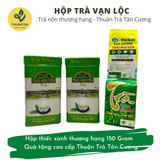  Hộp trà Vạn Lộc - Hộp trà nõn tôm thượng hạng 150Gr - Quà tặng cao cấp Thuận Trà Tân Cương 