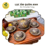  Bộ ấm chén trà Lục Ẩm Quần Anh - Ấm chén Tử Sa Bát Tràng cao cấp - Thuận Trà Tân Cương 