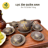  Bộ ấm chén trà Lục Ẩm Quần Anh - Ấm chén Tử Sa Bát Tràng cao cấp - Thuận Trà Tân Cương 