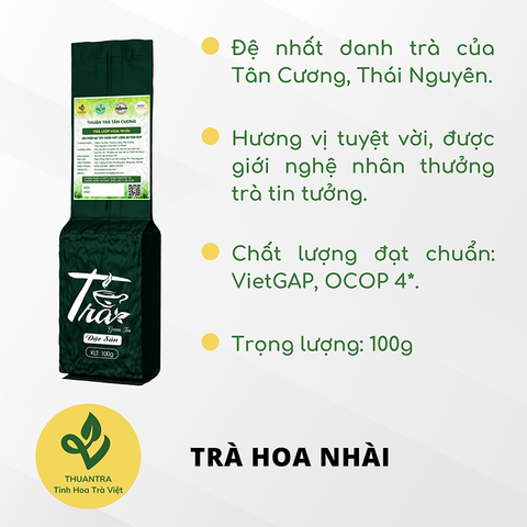  Trà Hoa Nhài ( Lài) - Thuận Trà Thái Nguyên - Chuẩn Vietgap, Ocop 4 sao 
