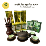  Bộ ấm trà Ngũ Ẩm Quần Anh - Ấm chén Tử Sa Bát Tràng - Hàng đặt cao cấp Thuận Trà Tân Cương 