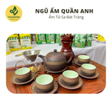  Bộ ấm trà Ngũ Ẩm Quần Anh - Ấm chén Tử Sa Bát Tràng - Hàng đặt cao cấp Thuận Trà Tân Cương 