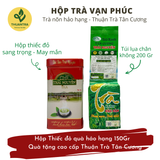  Hộp trà Vạn Phúc - Hộp Thiếc đỏ quà hảo hạng 150Gr  - Quà tặng cao cấp Thuận Trà Tân Cương 