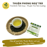  Thuận Phong Ngự Trà - Hộp gỗ quà biếu Thuận Buồm xuôi gió - Trà đinh Tiến Vua 150Gr 