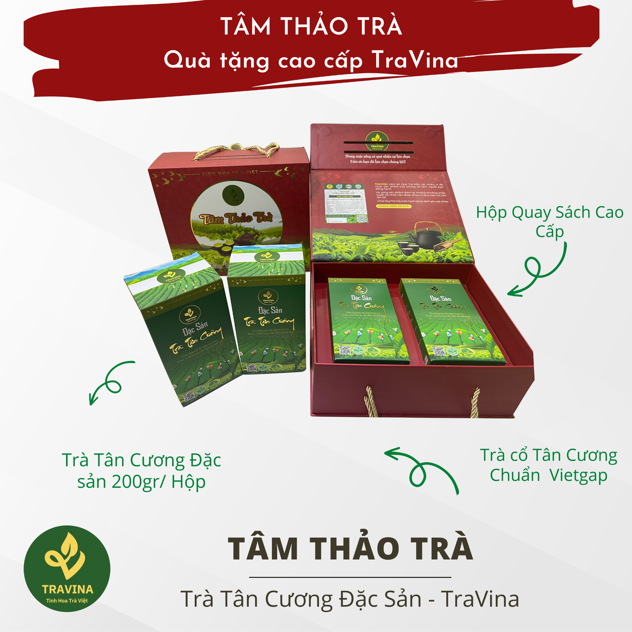  Hộp Quà Tâm Thảo (Hộp Giấy Không Trà) 