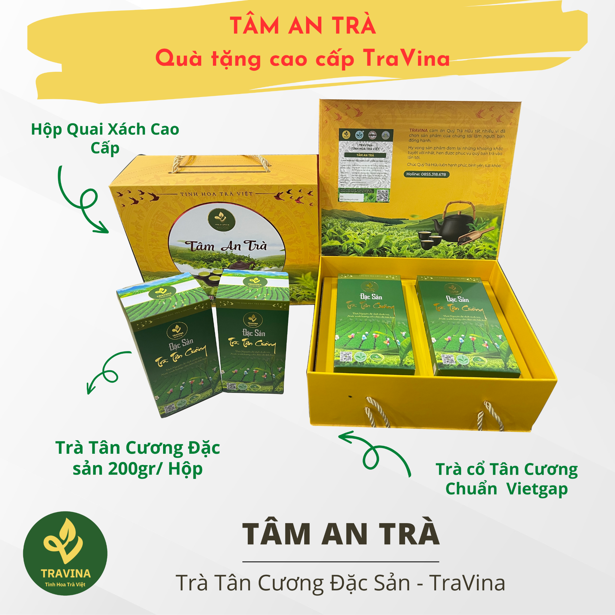  Hộp Quà Tâm An (Hộp Giấy Không Trà) 