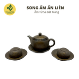  Bộ ấm trà Song Ẩm Ẩn Liên - Bộ ấm chén Tử Sa Bát Tràng - Hàng đặt cao cấp Thuận Trà Tân Cương 