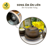  Bộ ấm trà Song Ẩm Ẩn Liên - Bộ ấm chén Tử Sa Bát Tràng - Hàng đặt cao cấp Thuận Trà Tân Cương 